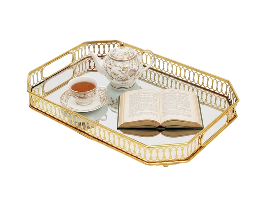 L'Écrin Doré - Plateau Miroir Vintage